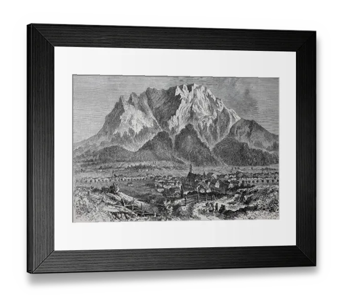 Framed Print : The Karwendel Mountains, Alps, seen from Mittenwald
