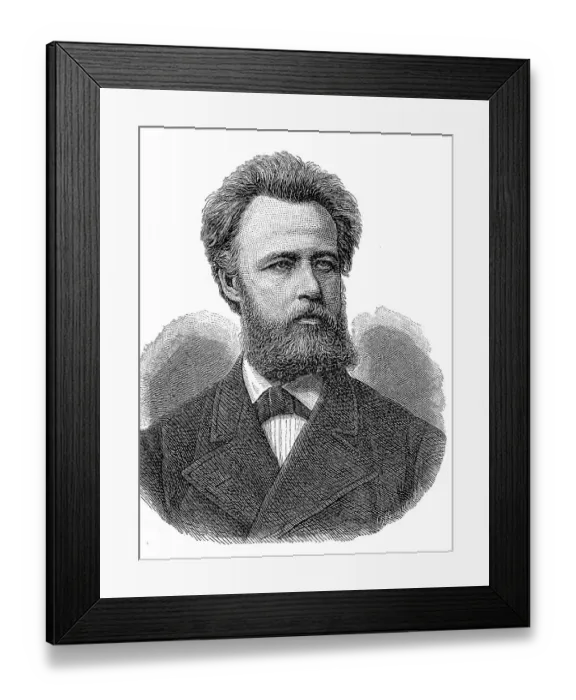 Framed Print : Friedrich Kapp (born 13 April 1824)