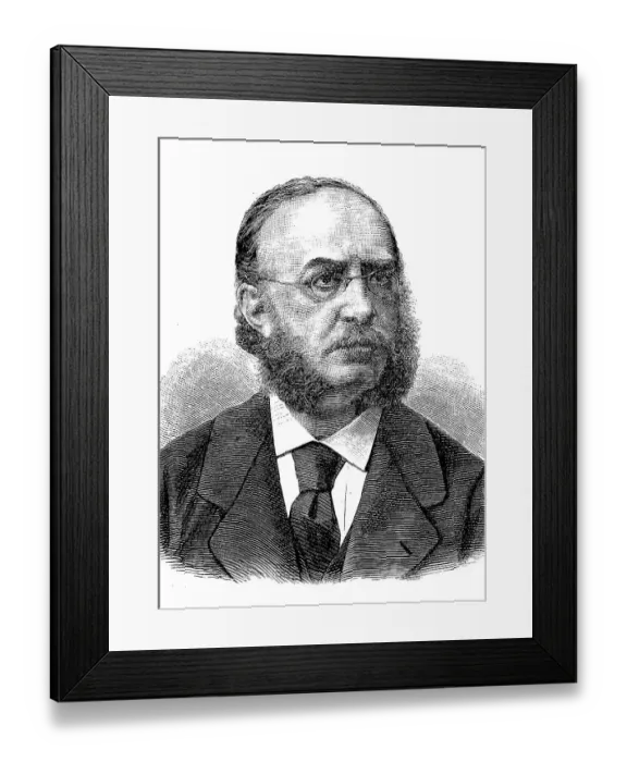 Framed Print : Jacob von Falke, 21 June 1825, 8 June 1897