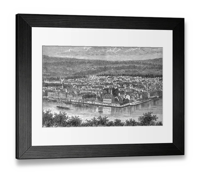 Framed Print : The city of Koblenz, Rhineland-Palatinate