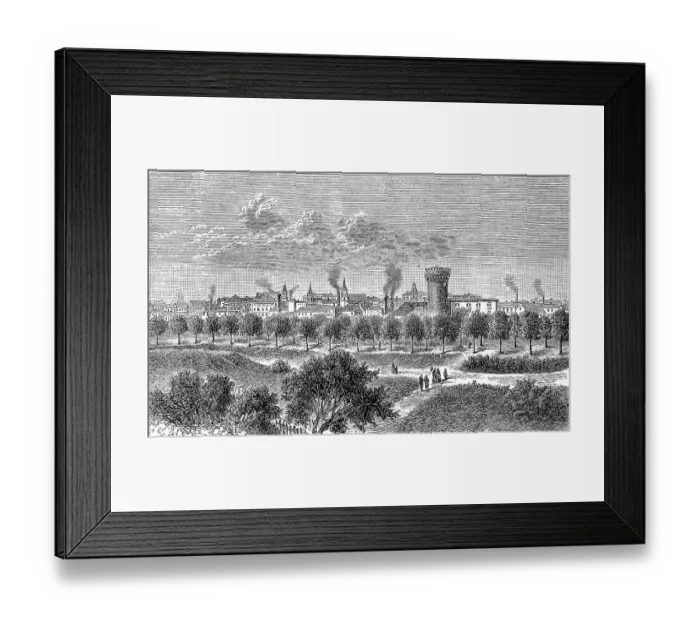 Framed Print : The town of Cottbus, Kottbus, in Brandenburg