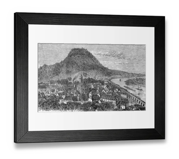 Framed Print : Town and fortress of Koenigstein in Saxony