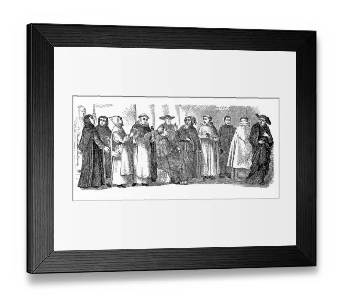 Framed Print : Religious costumes in the year 1880 Framed Print : Religious costumes in the year 1880