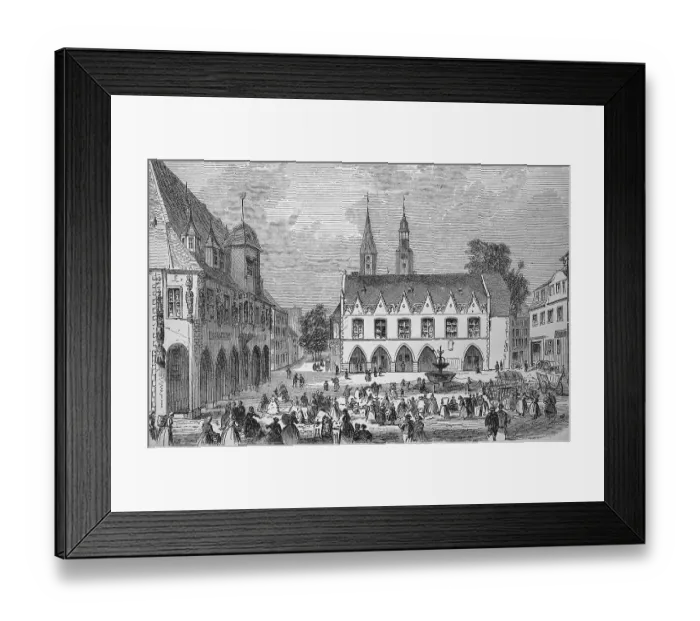 Framed Print : The town hall and market square of Goslar