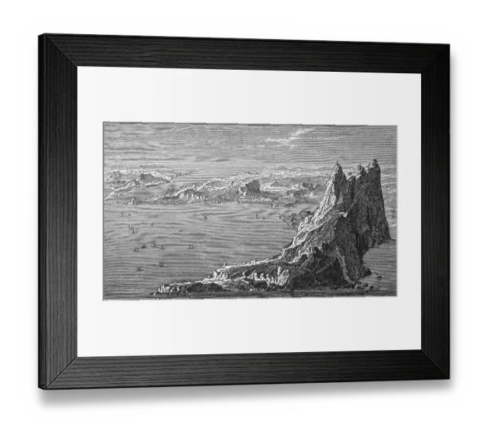 Framed Print : The Strait of Gibraltar in 1880