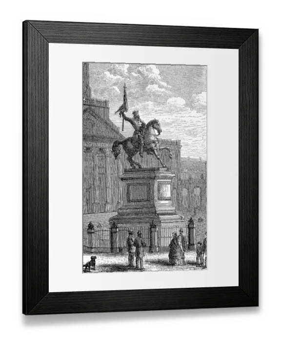 Framed Print : Statue of Gottfried von Bouillon in Brussels