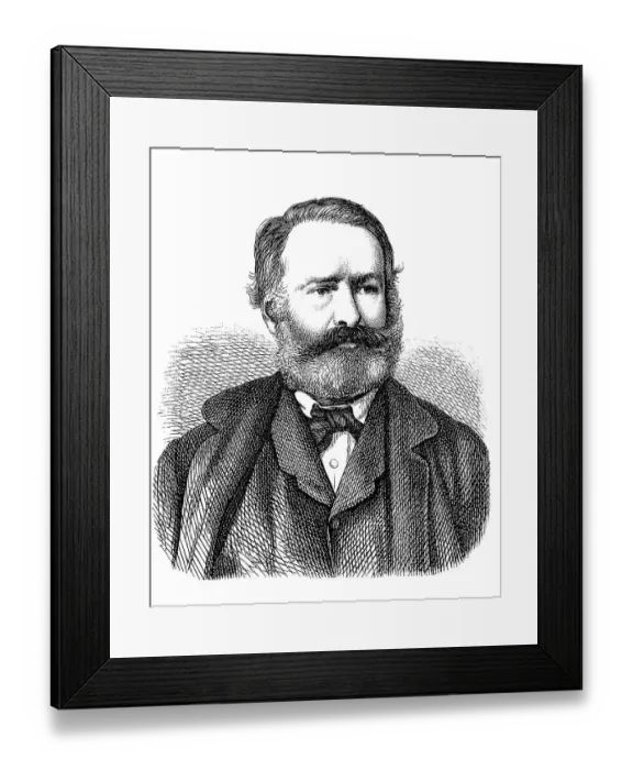 Framed Print : Victor-Marie Vicomte Hugo, 26 February 1802