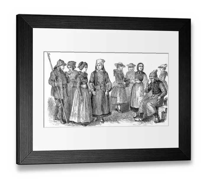Framed Print : Folk costumes in Schleswig-Holstein Framed Print : Folk costumes in Schleswig-Holstein