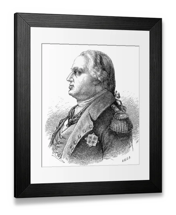 Framed Print : Friedrich Wilhelm Ludolf Gerhard Augustin von Steuben