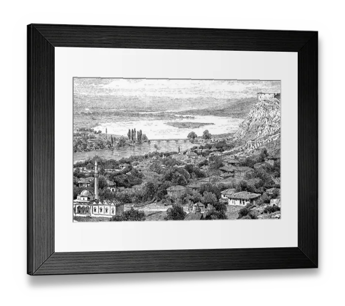 Framed Print : Skutari, today Shkodra, in Albania