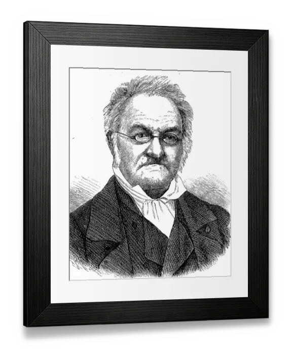 Framed Print : Karl Ritter, 7 August 1779, 28 September 1859