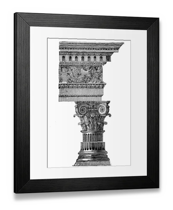 Framed Print : Architecture, Corinthian column