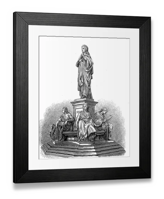 Framed Print : The Schiller statue by Reinhold Begas