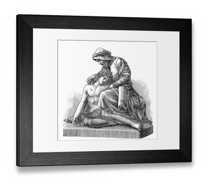 Framed Print : The Good Samaritan, monument by Karl Carl Kundmann Framed Print : The Good Samaritan, monument by Karl Carl Kundmann