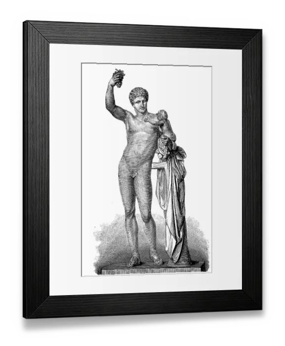 Framed Print : Hermes, in Greek mythology the patron god of traffic