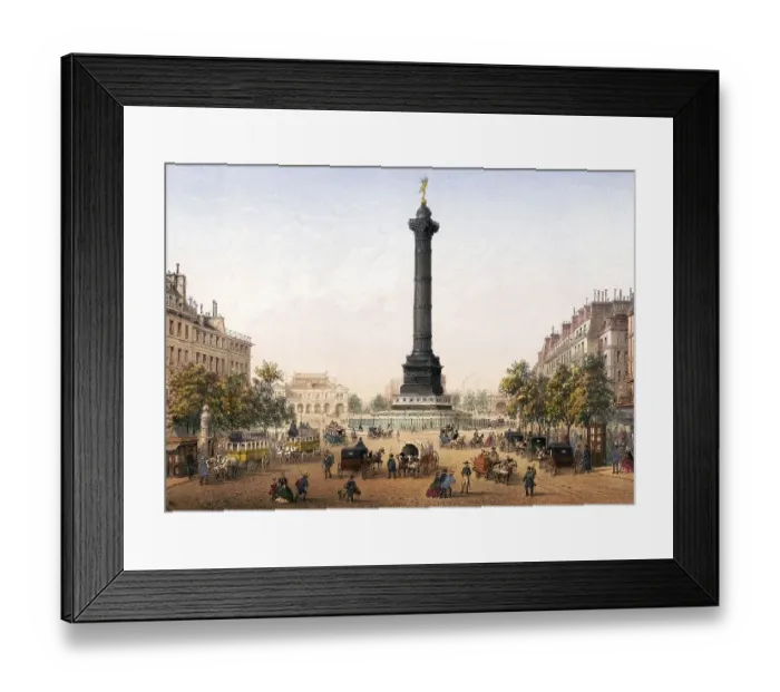 Framed Print : Place de la Bastille, Paris around 1870