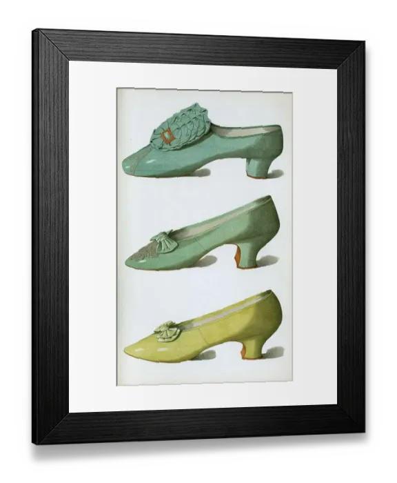 Framed Print : Shoe fashion in 1900, women's shoes