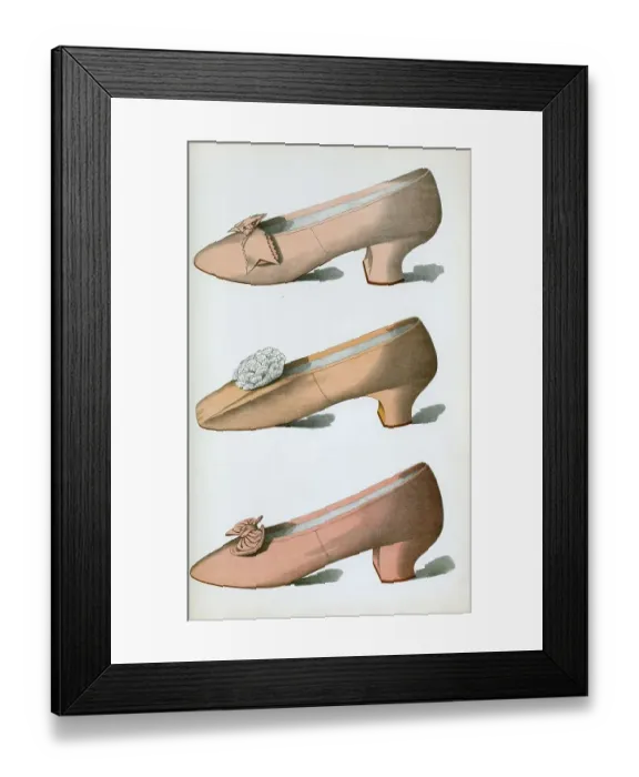 Framed Print : Shoe fashion in 1900, Women's shoes