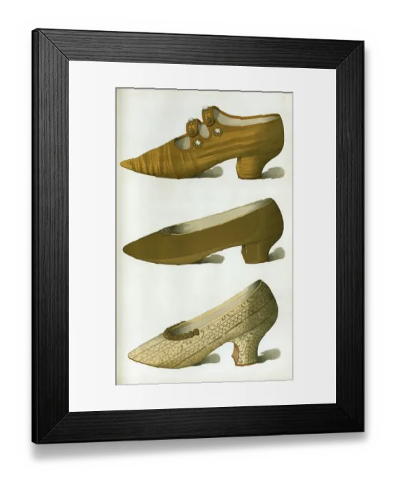 Framed Print : Shoe fashion in 1900, Women's shoes Framed Print : Shoe fashion in 1900, Women's shoes