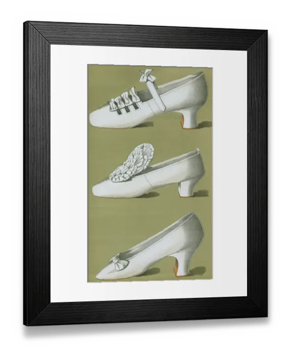 Framed Print : Shoe fashion in 1900, Women's shoes Framed Print : Shoe fashion in 1900, Women's shoes