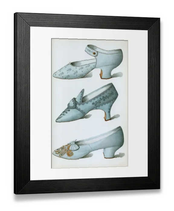 Framed Print : Shoe fashion in 1900, Women's shoes Framed Print : Shoe fashion in 1900, Women's shoes