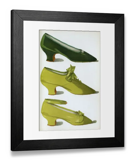 Framed Print : Shoe fashion in 1900, Women's shoes Framed Print : Shoe fashion in 1900, Women's shoes