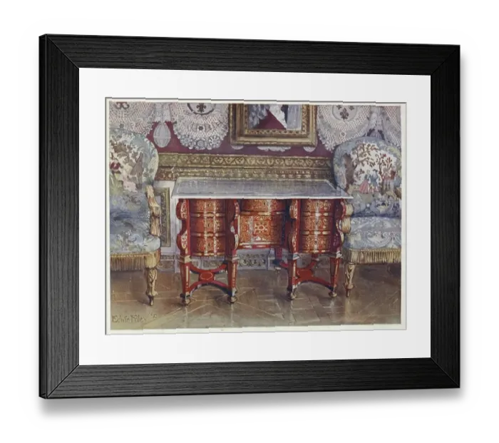 Framed Print : Furniture from around the turn of the century 1900