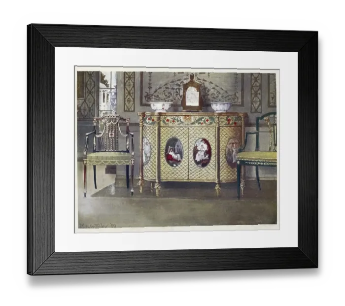 Framed Print : Furniture around the turn of the century 1900 Framed Print : Furniture around the turn of the century 1900