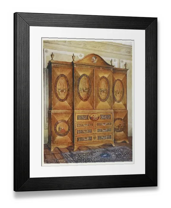 Framed Print : Furniture around the turn of the century 1900 Framed Print : Furniture around the turn of the century 1900