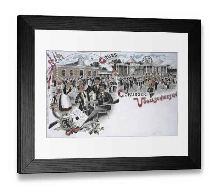 Framed Print : Historical, digitally restored reproduction from a 19th century original