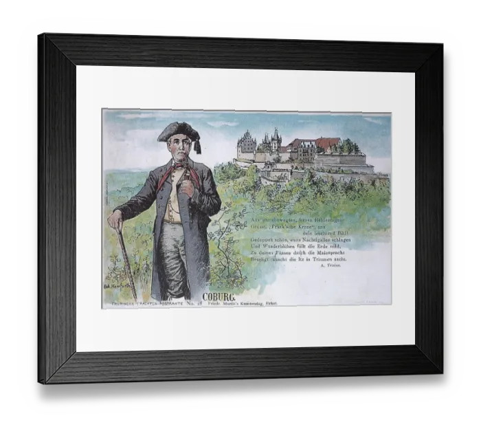 Framed Print : Historical, digitally restored reproduction from a 19th century original