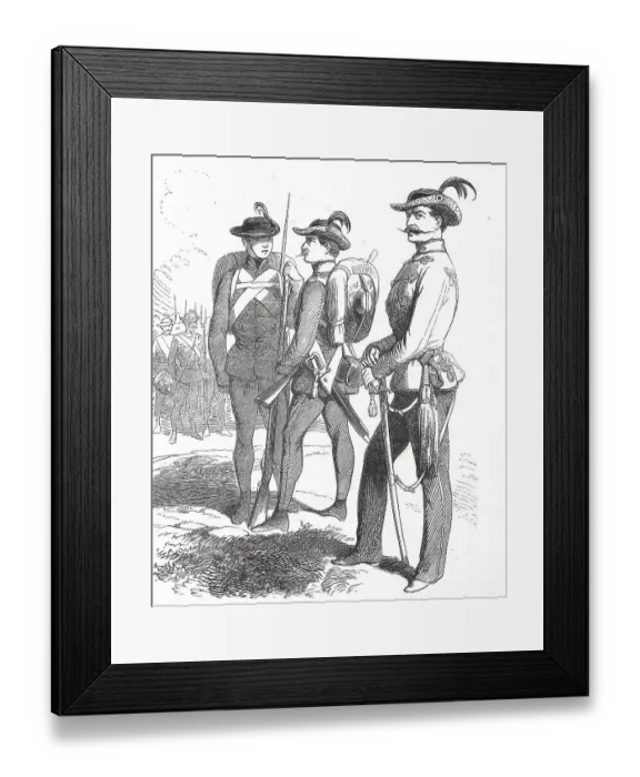 Framed Print : Historical, digitally restored reproduction from a 19th century original