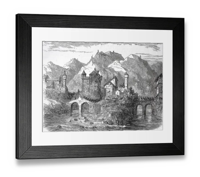 Framed Print : Historical, digitally restored reproduction from a 19th century original
