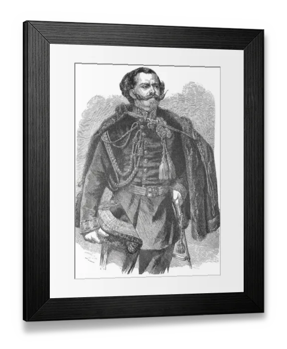 Framed Print : Historical, digitally restored reproduction from a 19th century original