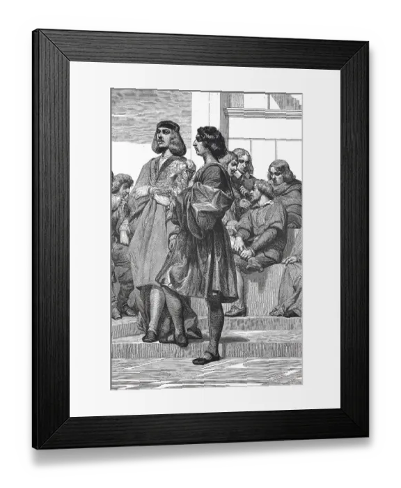 Framed Print : Historic, digitally restored reproduction from a 19th century original