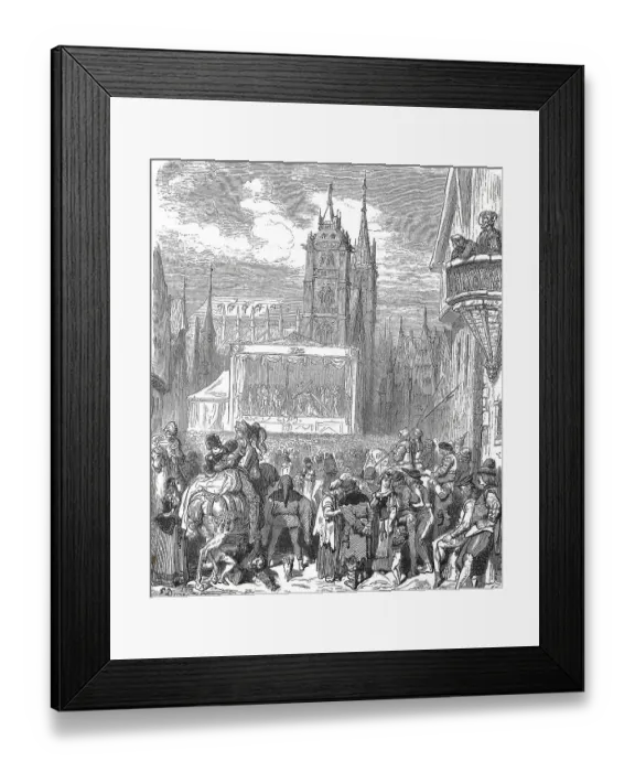 Framed Print : Historical, digitally restored reproduction from a 19th century original