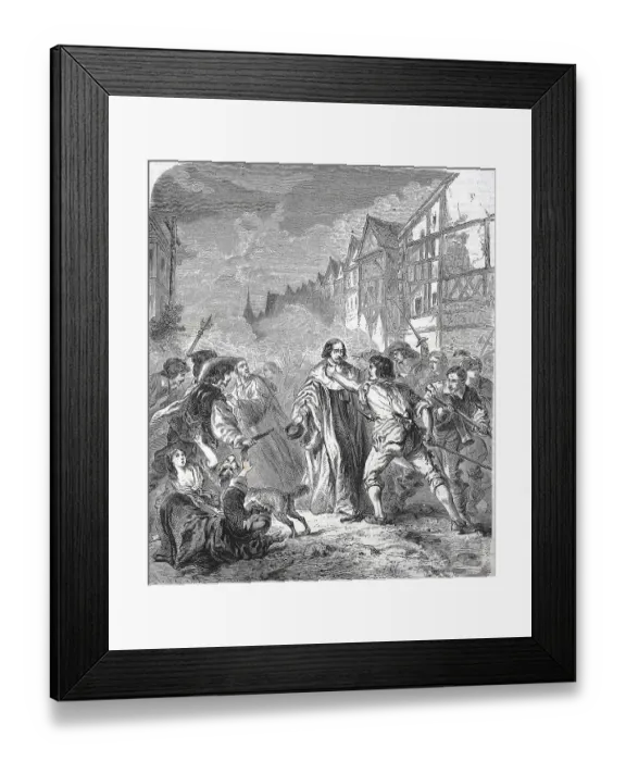 Framed Print : Historical, digitally restored reproduction from a 19th century original