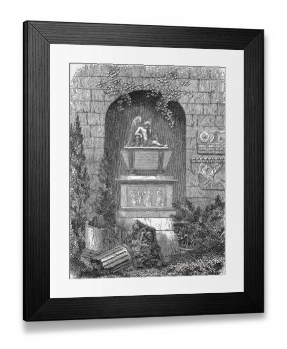 Framed Print : Historical, digitally restored reproduction from a 19th century original