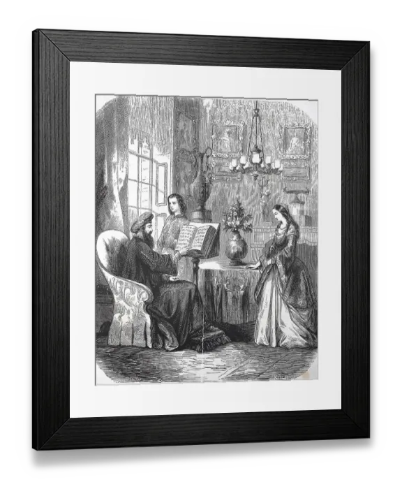 Framed Print : Historical, digitally restored reproduction from a 19th century original