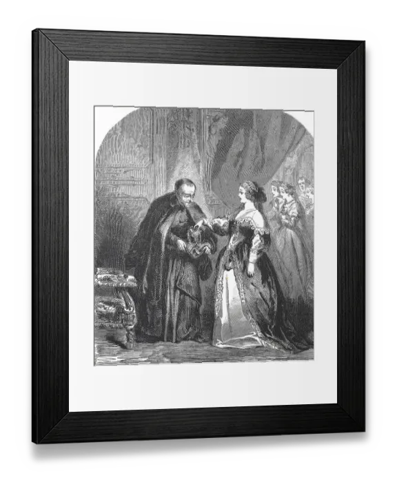 Framed Print : Historical, digitally restored reproduction from a 19th century original