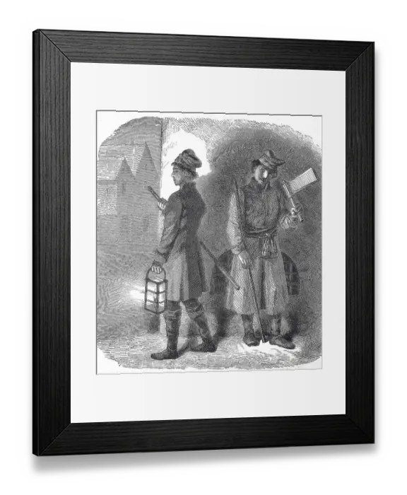 Framed Print : Historical, digitally restored reproduction from a 19th century original