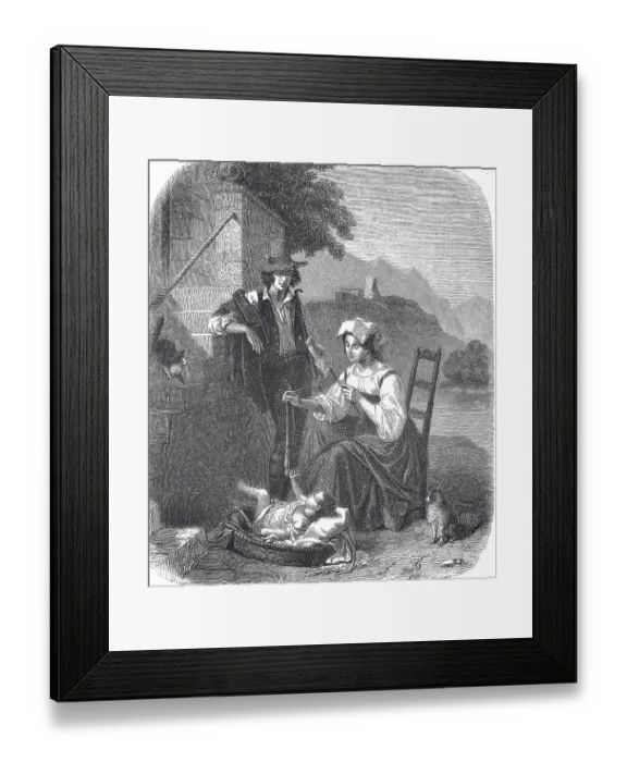 Framed Print : Historical, digitally restored reproduction from a 19th century original Framed Print : Historical, digitally restored reproduction from a 19th century original