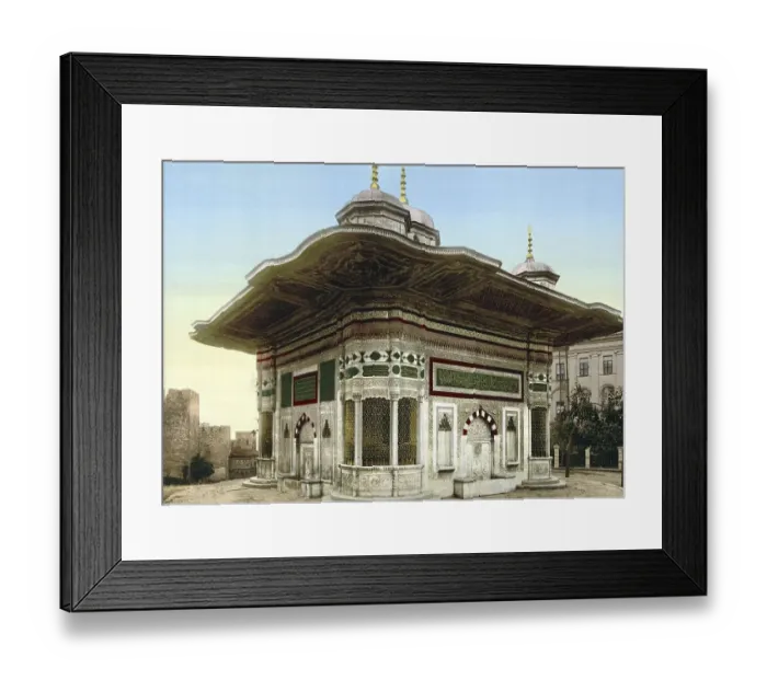 Framed Print : The Sultan Ahmed Fountain in Constantinople