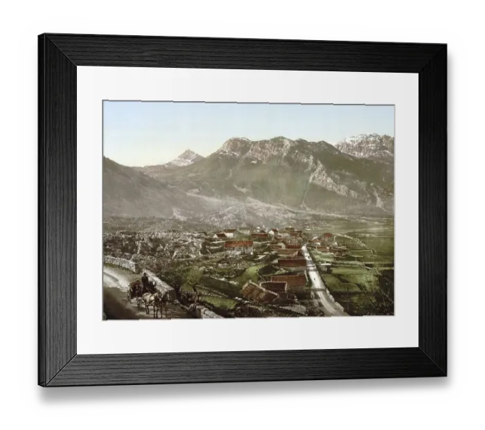 Framed Print : Njegusi, a village in the municipality of Cetinje in southern Montenegro