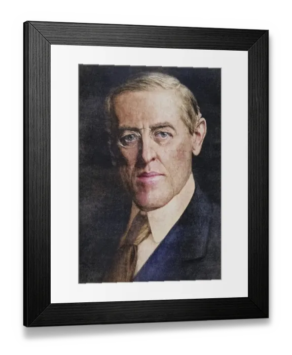Framed Print : Thomas Woodrow Wilson 1856 to 1924