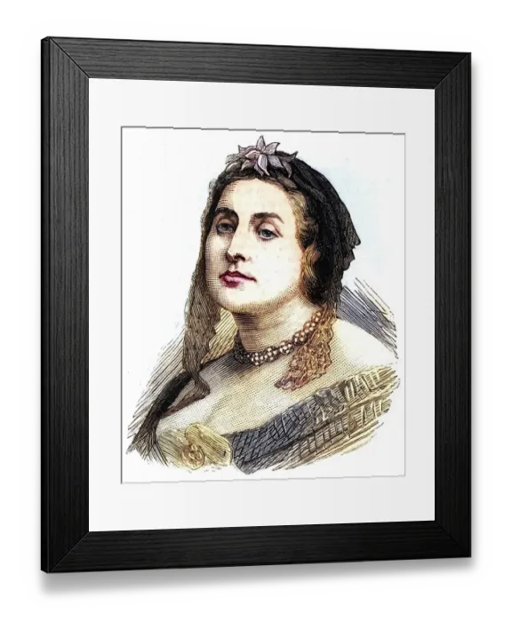 Framed Print : Caroline Elizabeth Sarah Norton (nee Sheridan - 1808-1877) English poet