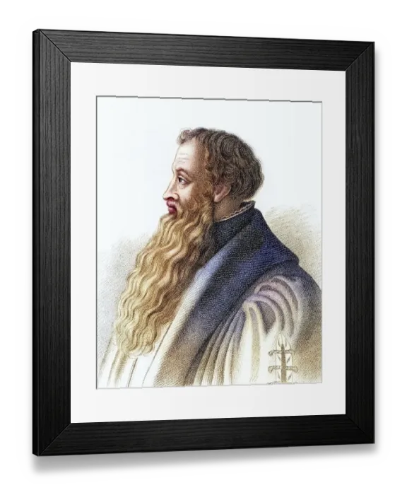 Framed Print : Johannes a Lasco or Jan Laski (ca)