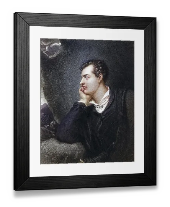 Framed Print : George Gordon, Lord Byron (1788-1824) Framed Print : George Gordon, Lord Byron (1788-1824)