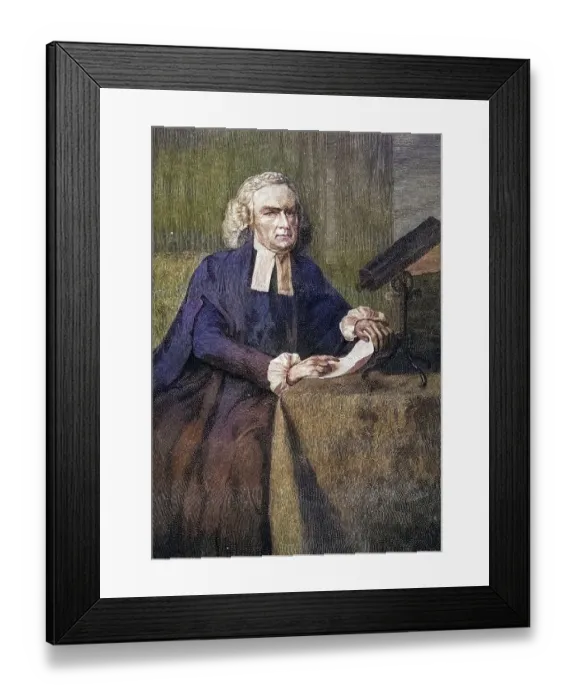 Framed Print : John Winthrop (1714-1779) American physicist