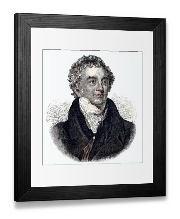Framed Print : Thomas Young (1773-1829) English physicist and Egyptologist Framed Print : Thomas Young (1773-1829) English physicist and Egyptologist